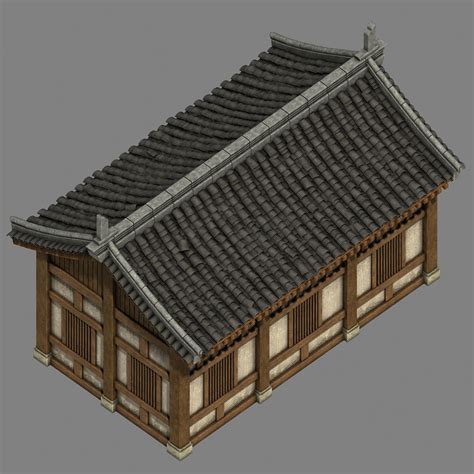 Game Han Dynasty Architecture - House 063 3D model | CGTrader