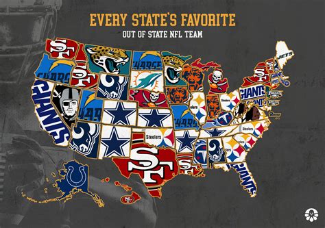 America’s Favorite Out of State Football Teams, Mapped - Custom Ink