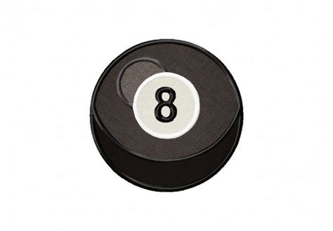 Billiard 8 Ball Includes Both Applique and Stitched – Daily Embroidery