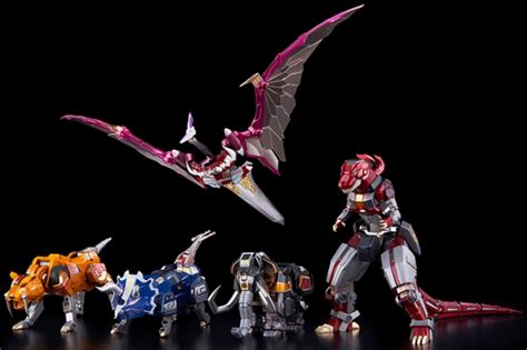 Dino Megazord Go! Kara Kuri Combine Mighty Morphin Power Rangers Flame Toys ...