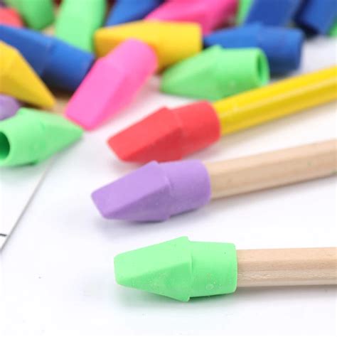 10-PCS-Erasers-Pencil-Top-Eraser-Caps-Chisel-Shape-Pencil-Eraser-Toppers-Student-Painting ...