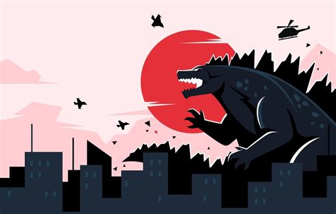 Background of Huge Monster Attack City 21096974 Vector Art at Vecteezy