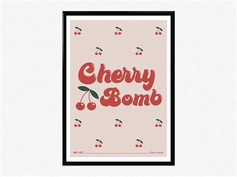 NCT 127 Cherry Bomb Print Kpop A3 A4 A5 Lyrics Quote Wall Art Poster ...