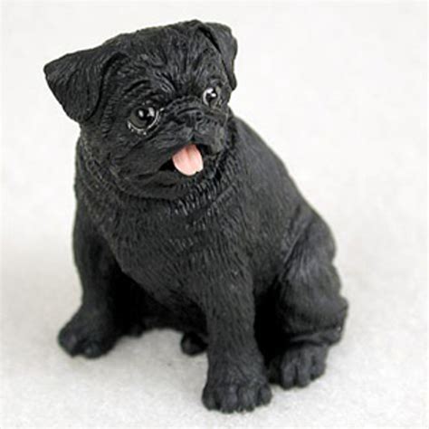 Pug Black Bonsai Tree Figurine | bonsaioutlet.com