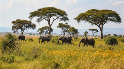 African Savannah with Animals Stock Photo - Image of natural, outdoor ...