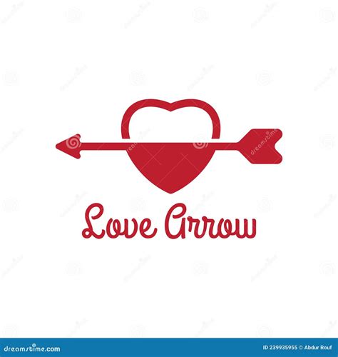 Love Arrow Icon Vector Logo Design Stock Vector - Illustration of cute, holiday: 239935955