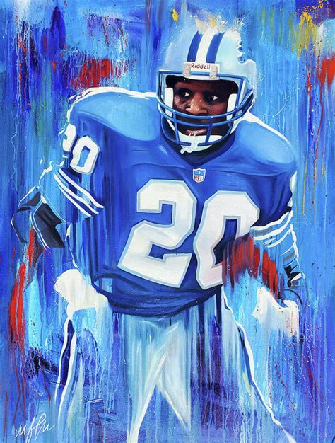 Barry Sanders Detroit Lions Art Print by Michael Pattison - Pixels