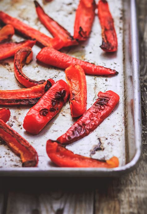 How To Make Oven Roasted Peppers and Marinate Them | The Pure Taste