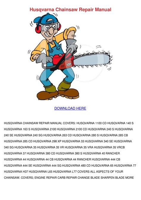 Husqvarna Chainsaw Repair Manual by TammaraSilverman - Issuu