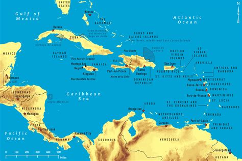Map of the Caribbean 2011
