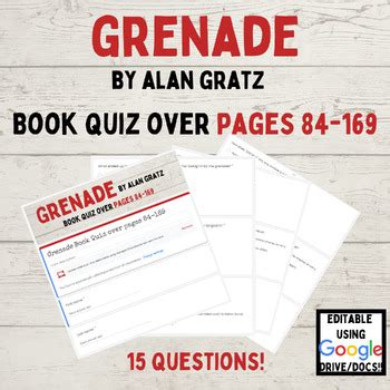 Grenade by Alan Gratz Quiz pg 84-169 by Mrs Rindler in the Middle