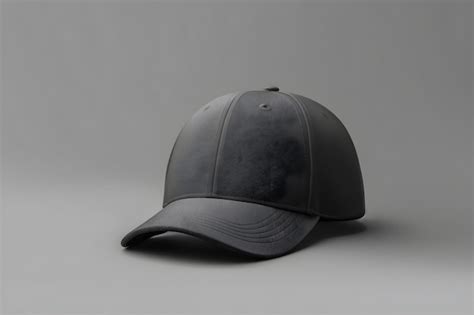 Premium Photo | A black leather cap with a black cap that says'black'on it.