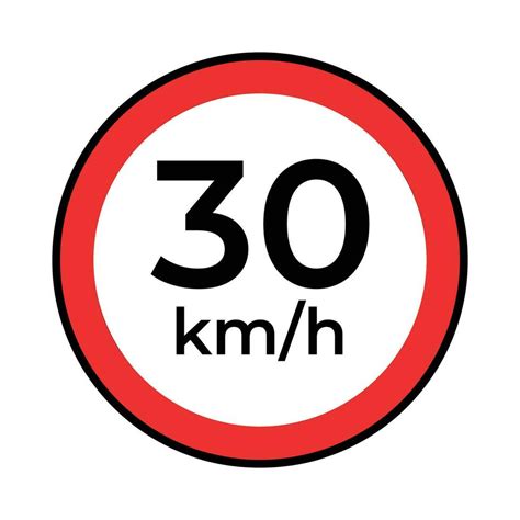 vector traffic or road sign speed limit 30, simple design on white background. 28124771 Vector ...