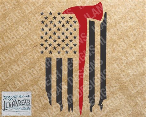 American Firefighter Flag Logo - Etsy