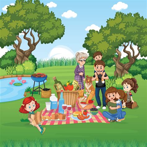 Family Picnic Clipart