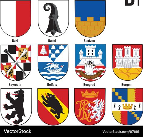 Heraldry coat arms Royalty Free Vector Image - VectorStock