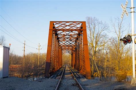 Railroad Bridge Over the Raritan River -03 Stock Image - Image of truss ...