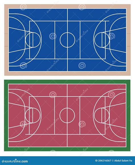 Multipurpose Court, Volleyball Court Design Stock Illustration ...