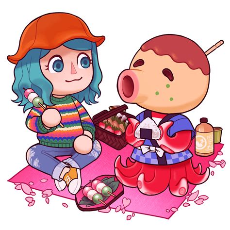 Picnic time with Zucker // acnh commission : AnimalCrossing