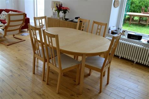 Ikea extending oval kitchen table and 6 chairs | in Grange, Edinburgh | Gumtree