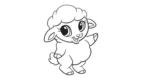 Baby sheep coloring printable