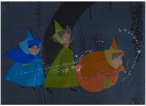 Lot Detail - Original ''Sleeping Beauty'' Disney Cel of the Fairy Godmothers