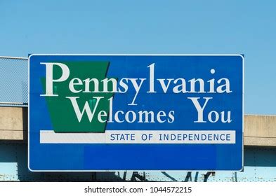 Pennsylvania Welcome Sign Stock Photo 1044572215 | Shutterstock