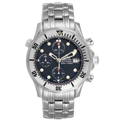 Omega Seamaster Chronograph Blue Dial Steel Mens Watch 2598.80.00 ...