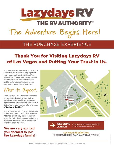 Lazydays RV of Las Vegas Purchase Experience by LDRV - Issuu