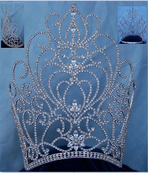 Rhinestone Miss Beauty Queen Pageant Crown Tiara | Pageant crowns, Tiaras and crowns, Pageant