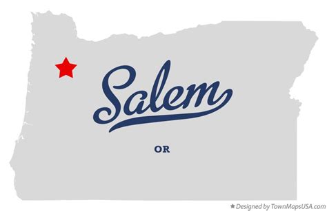 Map of Salem, OR, Oregon