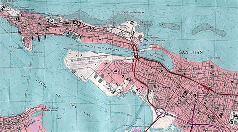 San Juan Topographic Map, Puerto Rico