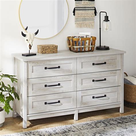 Better Homes & Gardens Modern Farmhouse 6 - Drawer Dresser, Rustic Gray Finish - Walmart.com ...