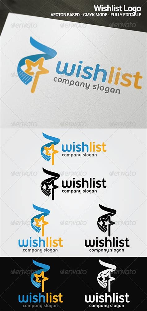 Wish List Logo | Logo design template, Wishlist, Logo fonts