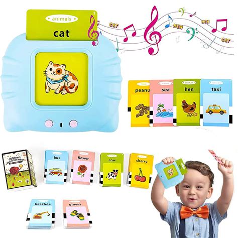 Buy PATPAT® Talking Flash Cards Learning Toys, English Words Learning ...