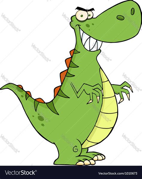 Angry dinosaur cartoon character Royalty Free Vector Image