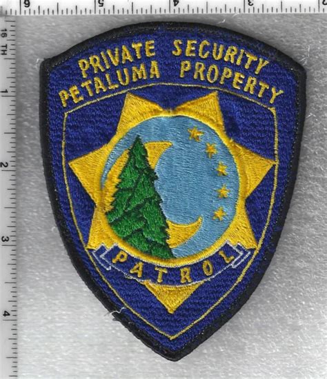 PETALUMA PROPERTY PATROL Private Security (California) Uniform Take-Off Patch $41.83 - PicClick AU