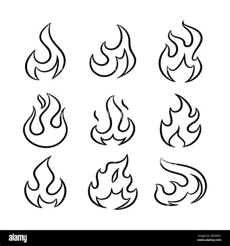 Flame Outline Vector