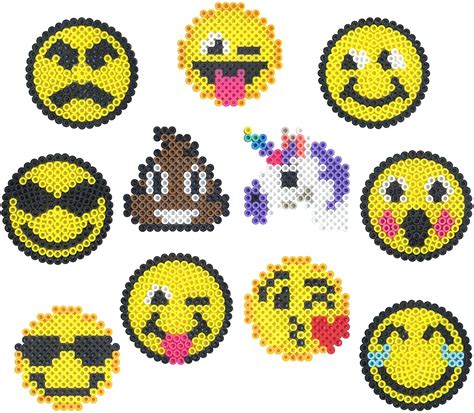 Perler Beads Emoji Faces In Perler Bead Emoji Perler Beads | The Best ...