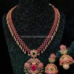 One Gram Gold Multi Layer Side Locket Haram ~ South India Jewels