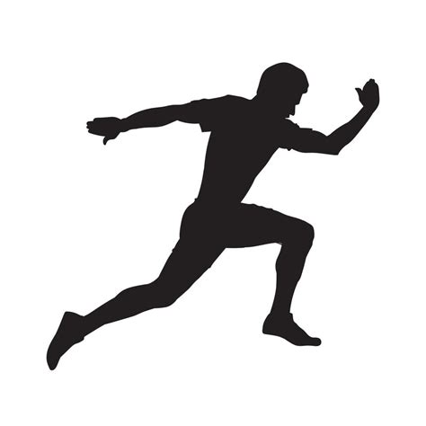 male jogger vector silhouette jogging. running. man marathon. 13317905 Vector Art at Vecteezy