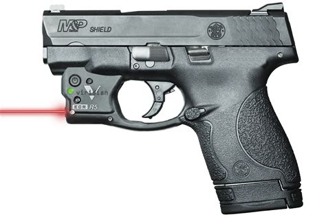 Smith & Wesson M&P40 Shield 40 S&W Centerfire Pistol No Thumb Safety and Viridian R5 Red Laser ...