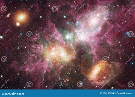 Galaxy in Outer Space, Beauty of Universe Stock Illustration ...