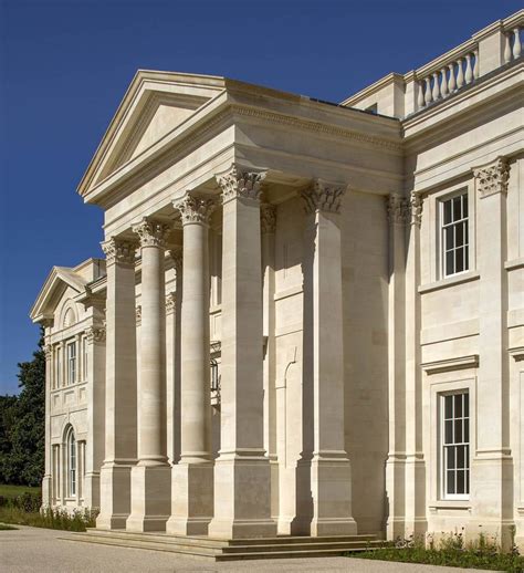 Giant Corinthian order and pedimented portico on this new house ...