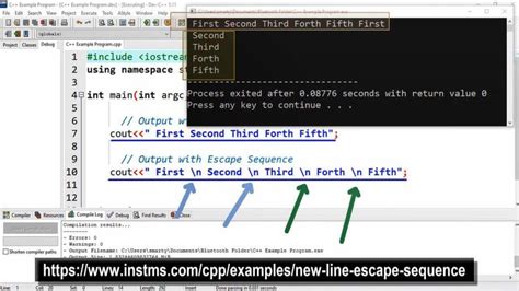 New Line Escape Sequence \n - C++ Programs