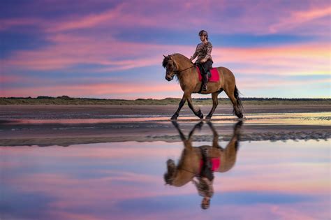 Equine photoshoot on the beach at sunset. Ainsdale Beach, Formby, UK | Beach photoshoot ...