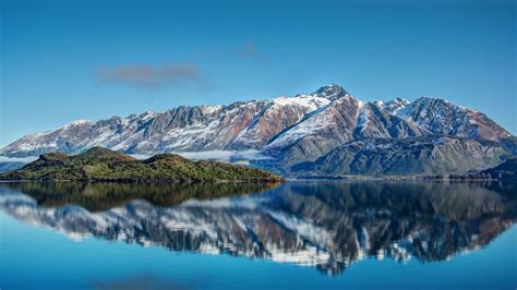 1920x1080 Wallpaper new zealand, mountains, river, sea, sky, landscape ...