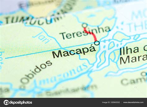 Macapa. Brazil on a map Stock Photo by ©aliceinwonderland2020 330943532