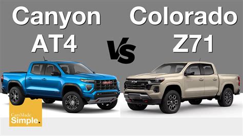 2023 Chevy Colorado Z71 vs GMC Canyon AT4 | Feature & Pricing Breakdown ...