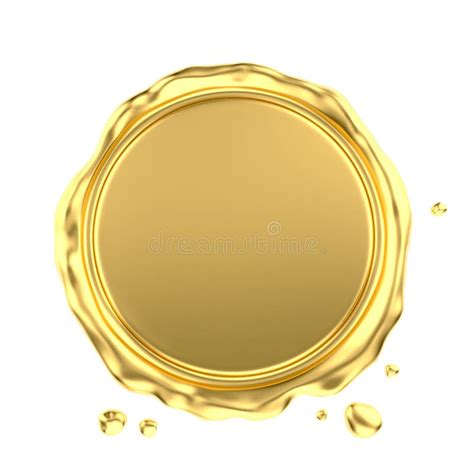 Blank Gold Seal stock vector. Illustration of quality - 6442552